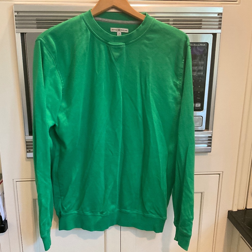 Peter Millar Small men’s sweatshirt.  Bright Green